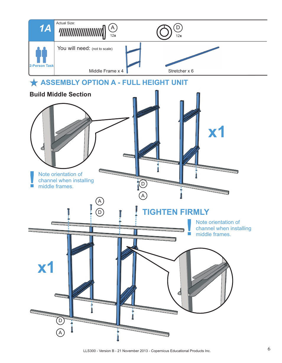 Tighten firmly | Copernicus LLS300 User Manual | Page 6 / 19