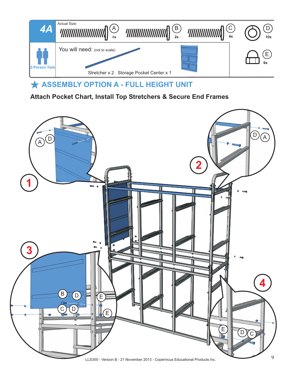 Assembly option a - full height unit | Copernicus LLS300 User Manual | Page 9 / 19