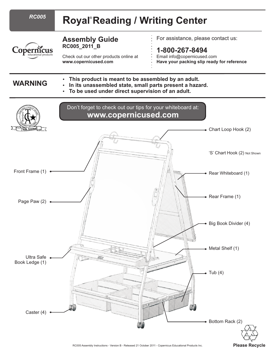 Copernicus RC005 User Manual | 7 pages
