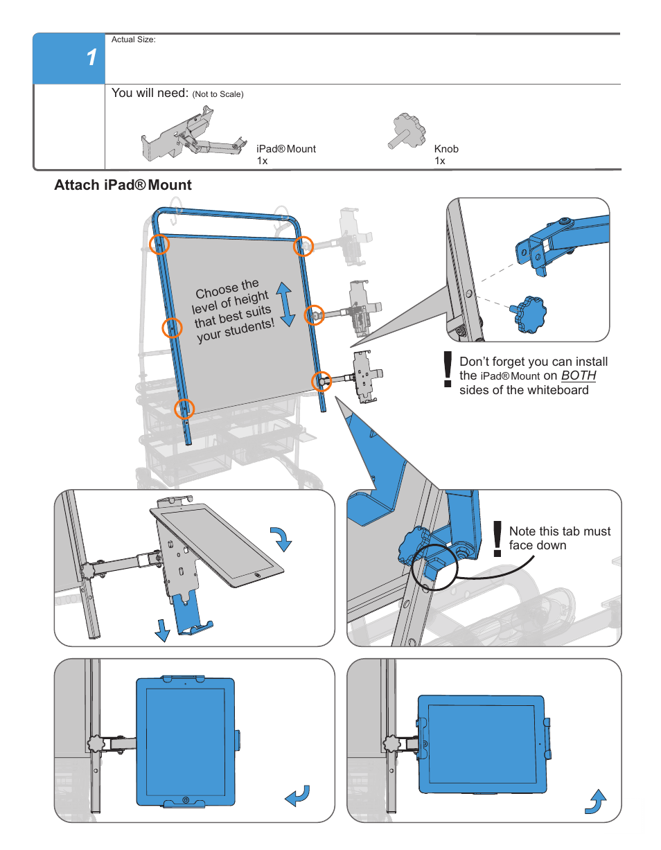 Attach, Ipad® mount | Copernicus RC110 User Manual | Page 3 / 4