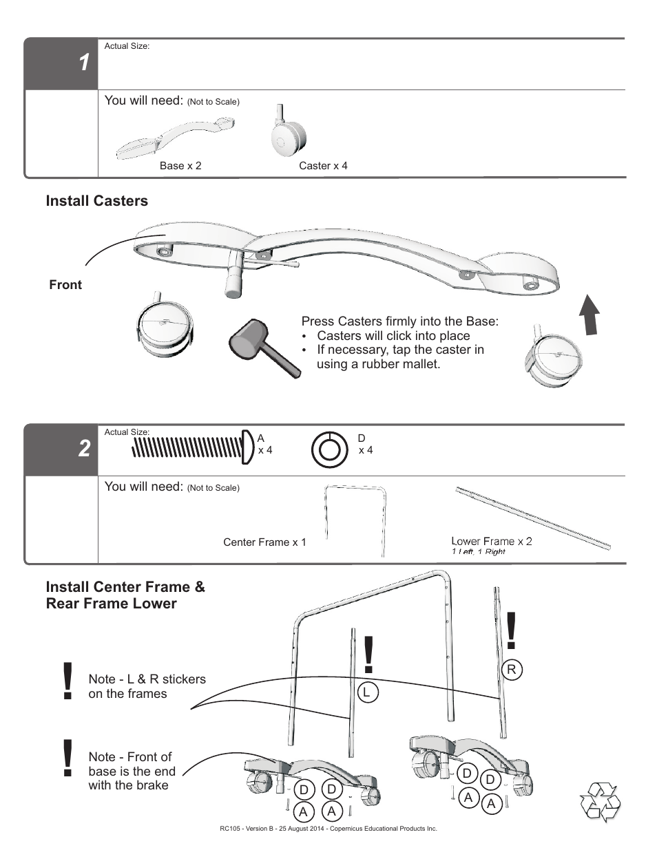 Step 1,2 | Copernicus RC105-ECO1 User Manual | Page 4 / 11
