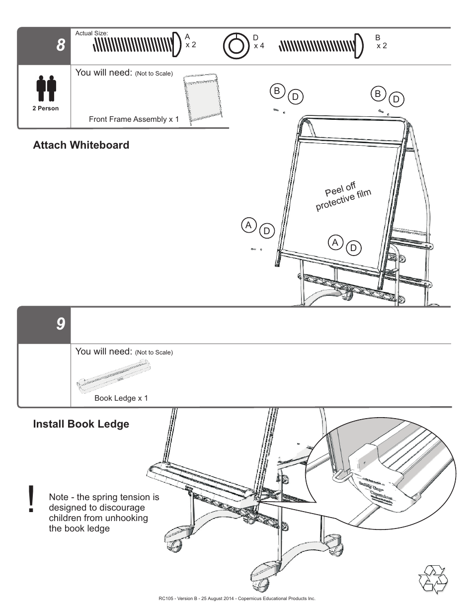 Step 8,9 | Copernicus RC105-ECO1 User Manual | Page 8 / 11