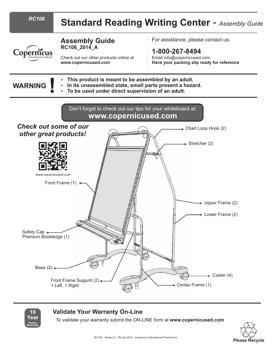 Copernicus RC106 User Manual | 9 pages