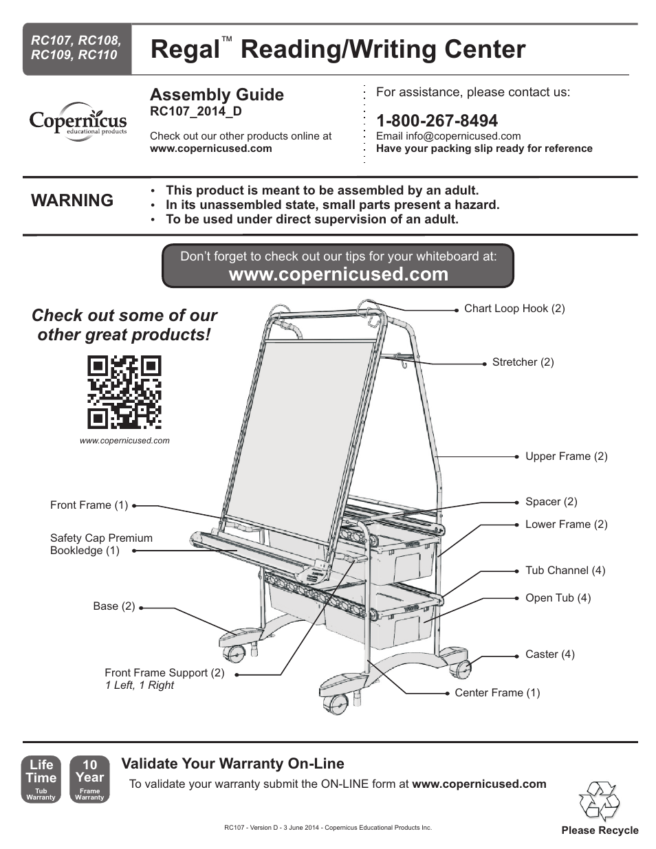 Copernicus RC107 User Manual | 11 pages