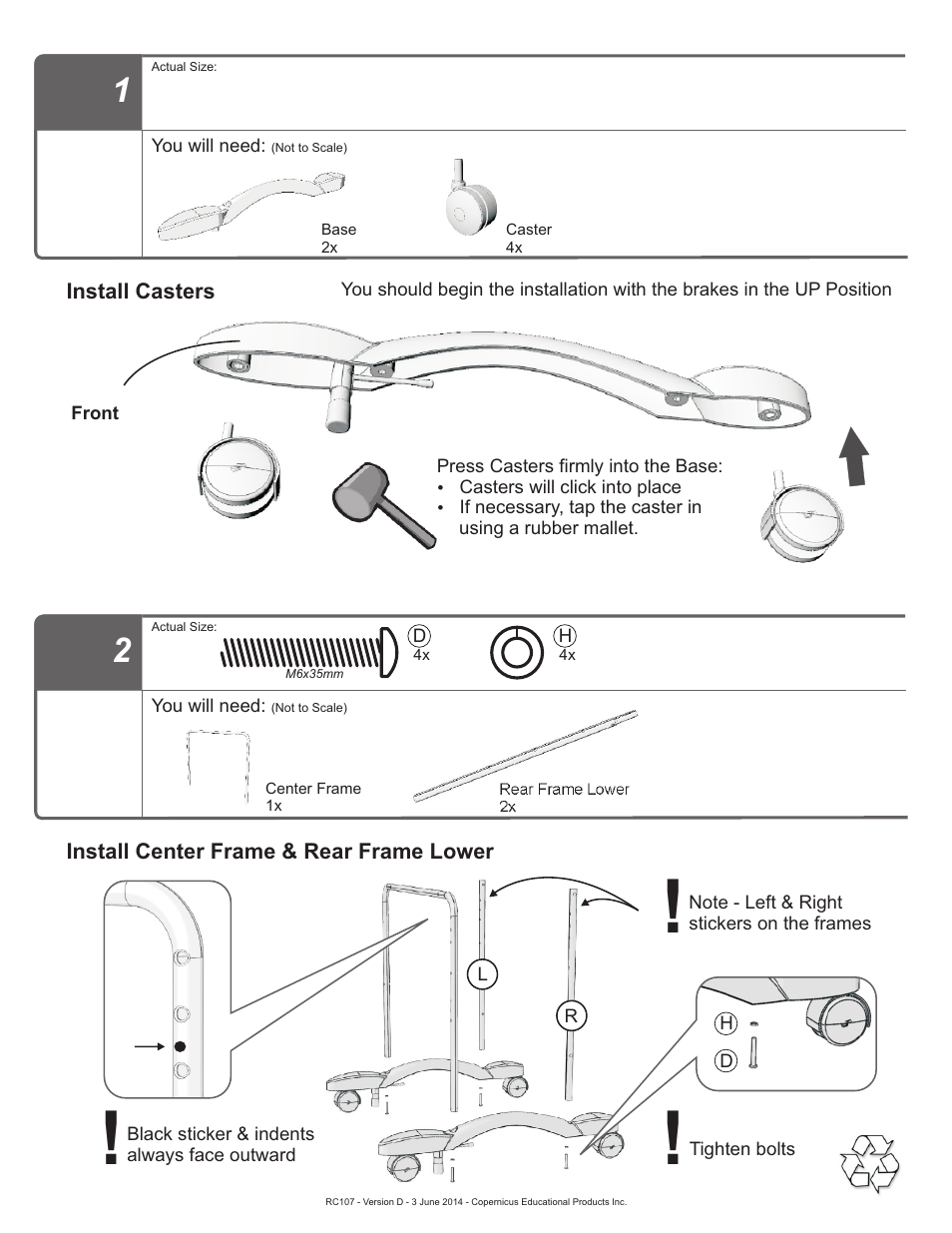 Step | Copernicus RC107 User Manual | Page 4 / 11