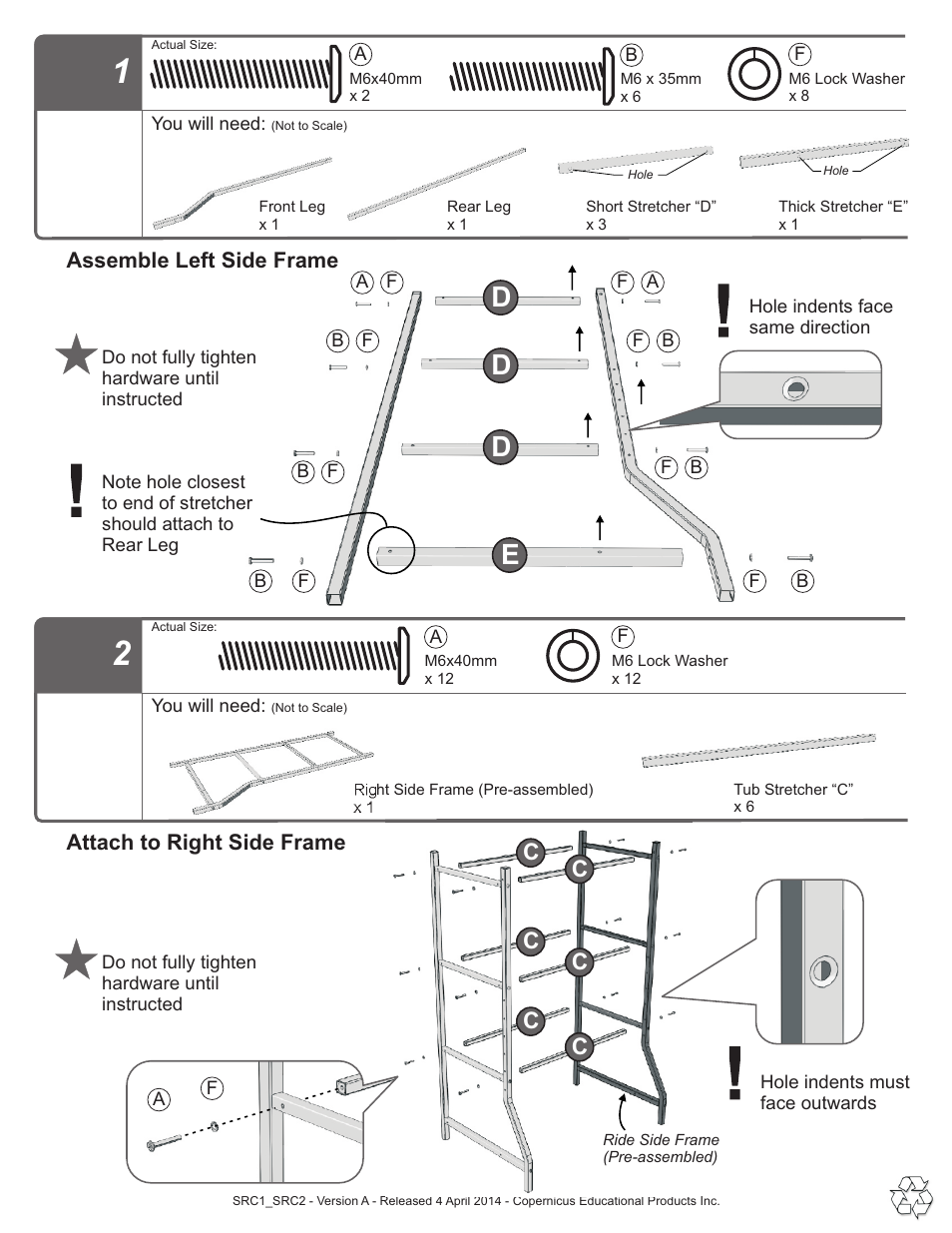 Step 1,2 | Copernicus SRC2 User Manual | Page 4 / 10