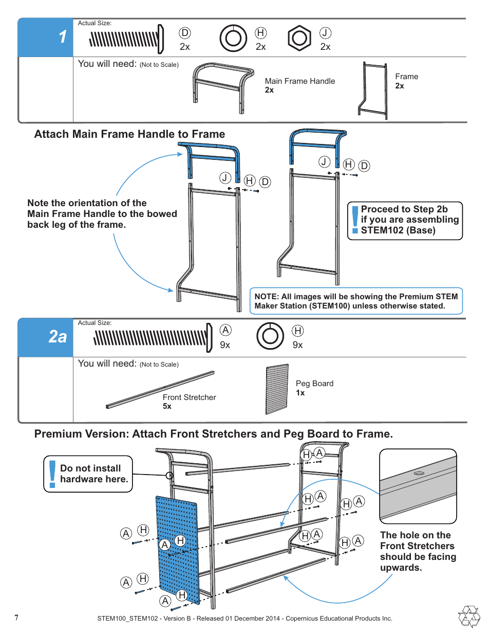 Step 1,2 | Copernicus STEM102 User Manual | Page 7 / 18