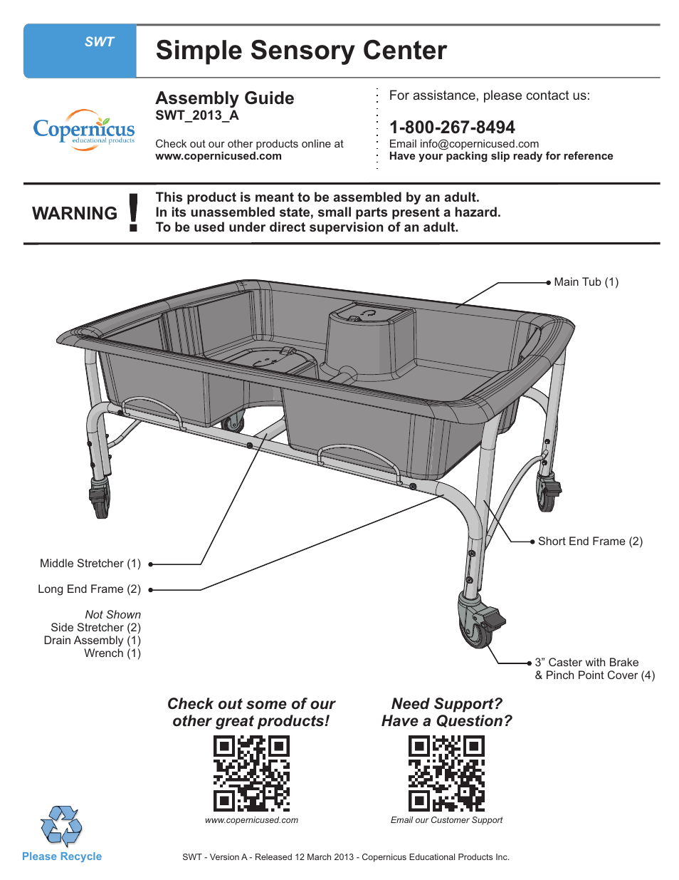 Copernicus SWT User Manual | 8 pages