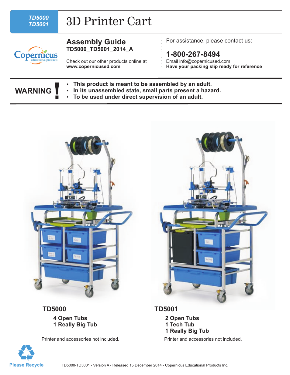 Copernicus TD5001 User Manual | 12 pages
