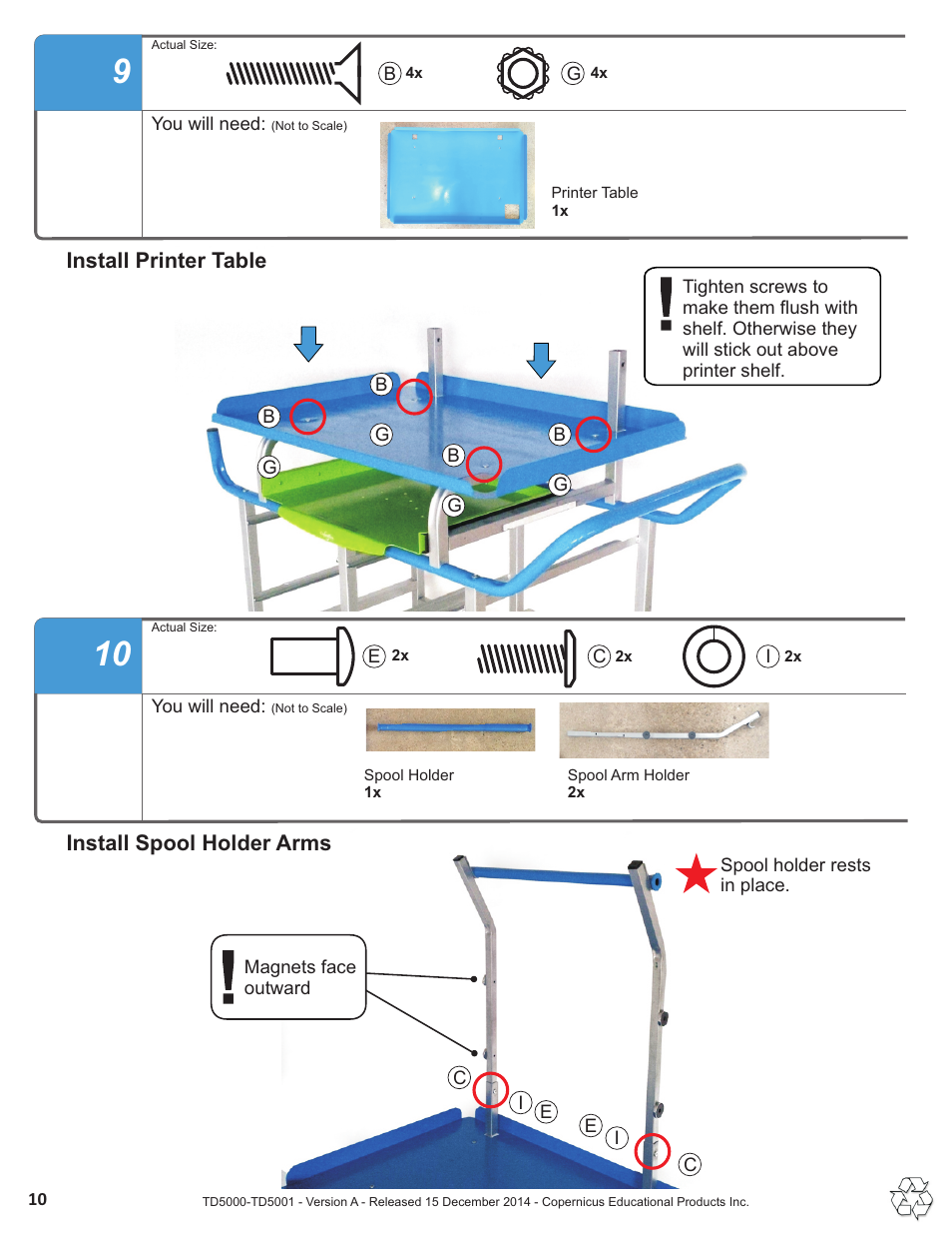 Step 9,10 | Copernicus TD5001 User Manual | Page 10 / 12