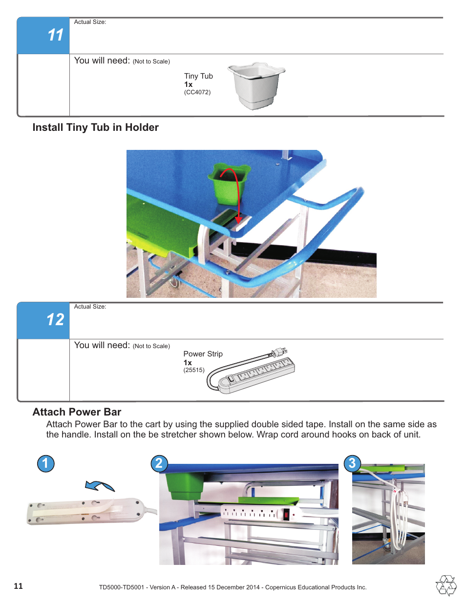 Step 11,12 | Copernicus TD5001 User Manual | Page 11 / 12