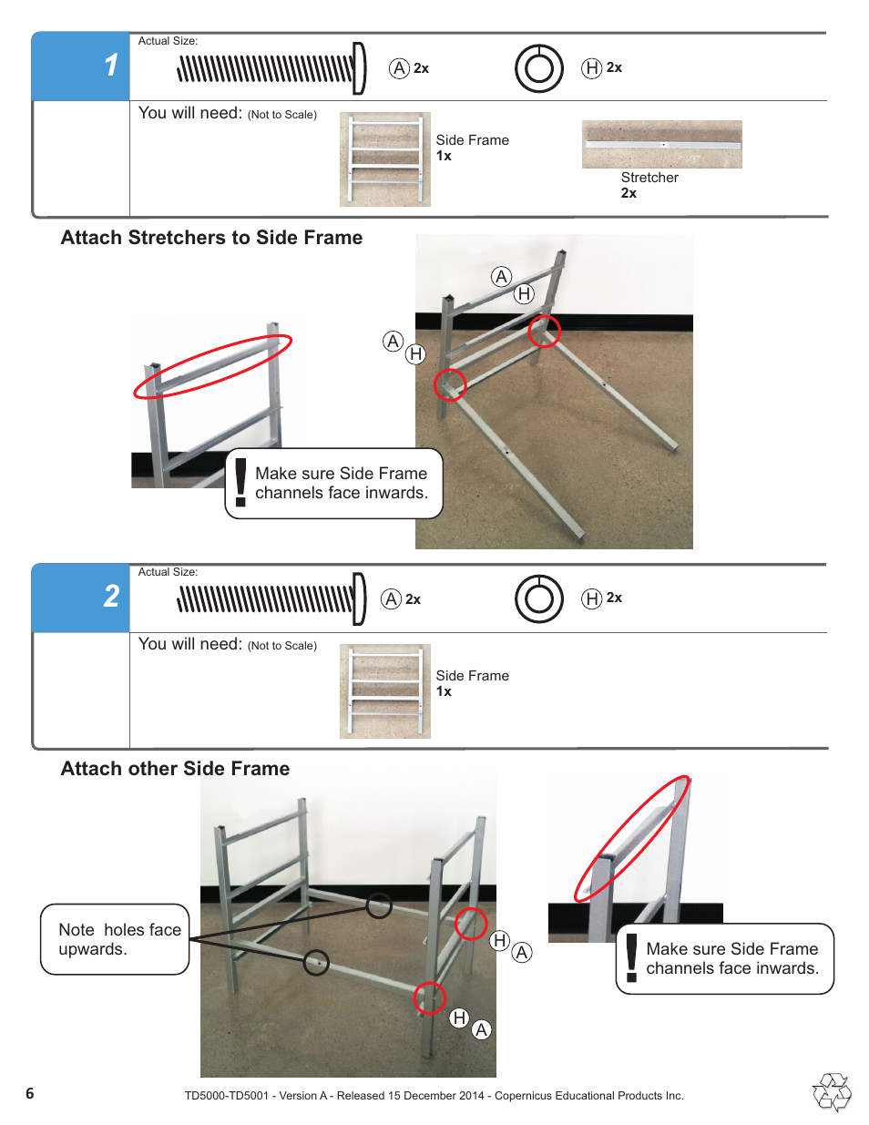 Step 1,2 | Copernicus TD5001 User Manual | Page 6 / 12