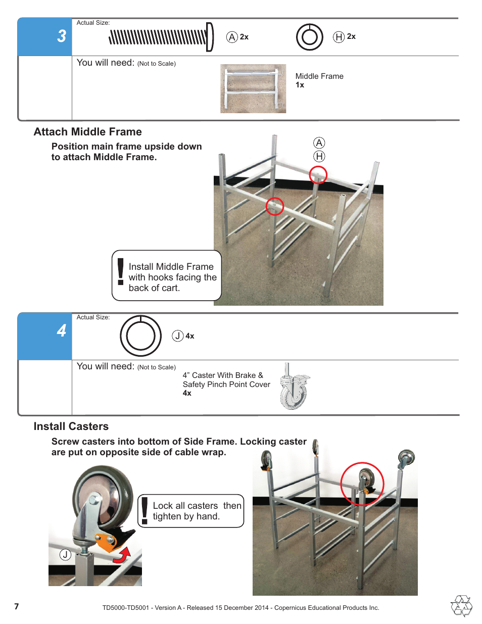 Step 3,4 | Copernicus TD5001 User Manual | Page 7 / 12