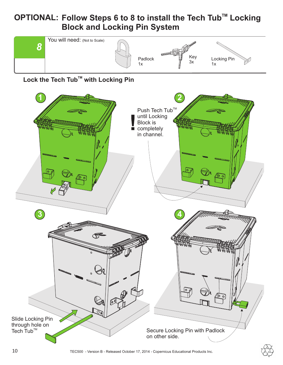 Optional | Copernicus TEC500 User Manual | Page 10 / 13