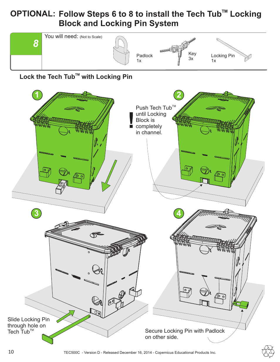 Optional | Copernicus TEC500C User Manual | Page 10 / 12