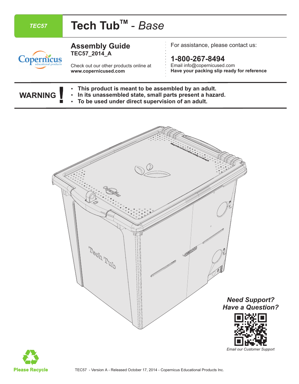 Copernicus TEC57 User Manual | 8 pages