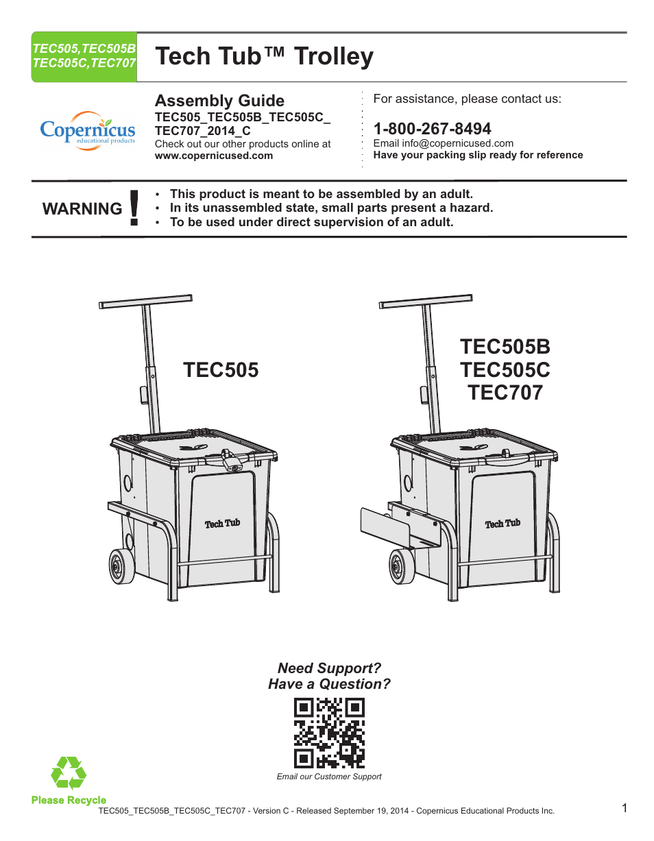 Copernicus TEC707 User Manual | 14 pages