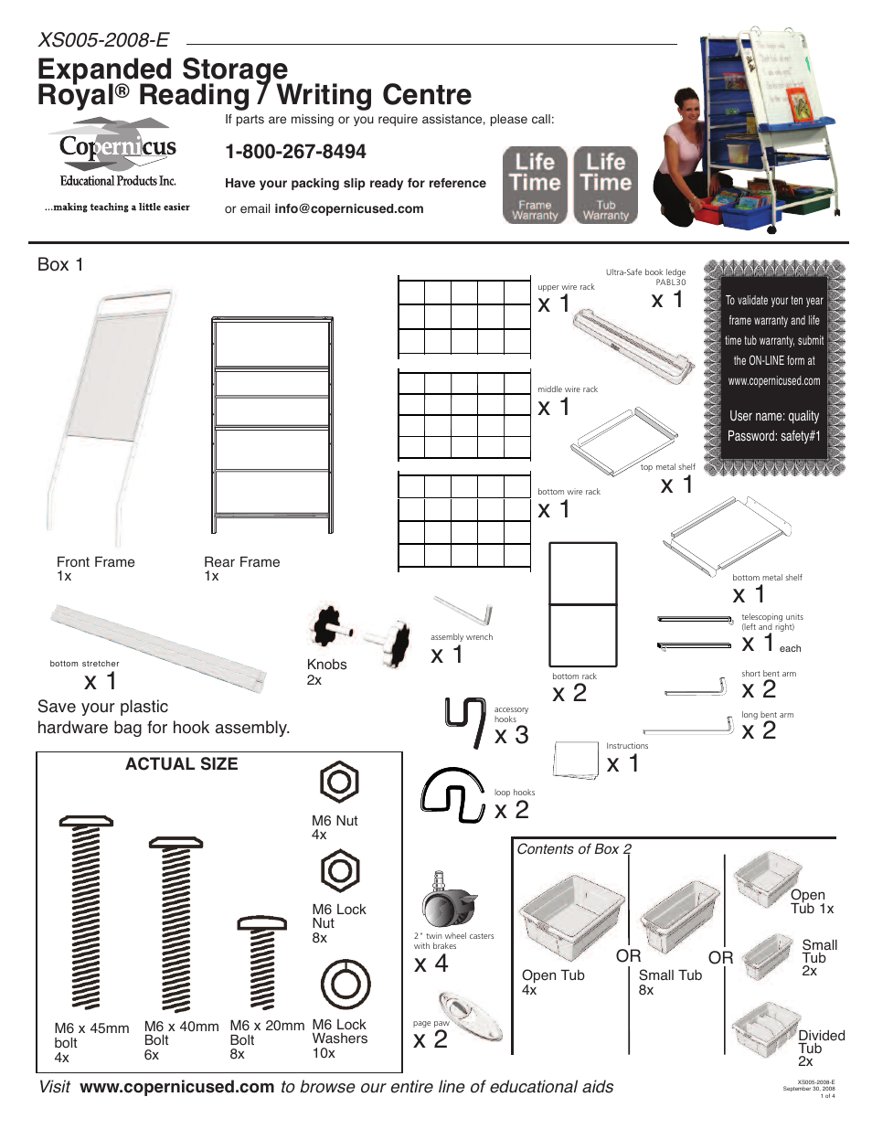 Copernicus XS005 User Manual | 4 pages