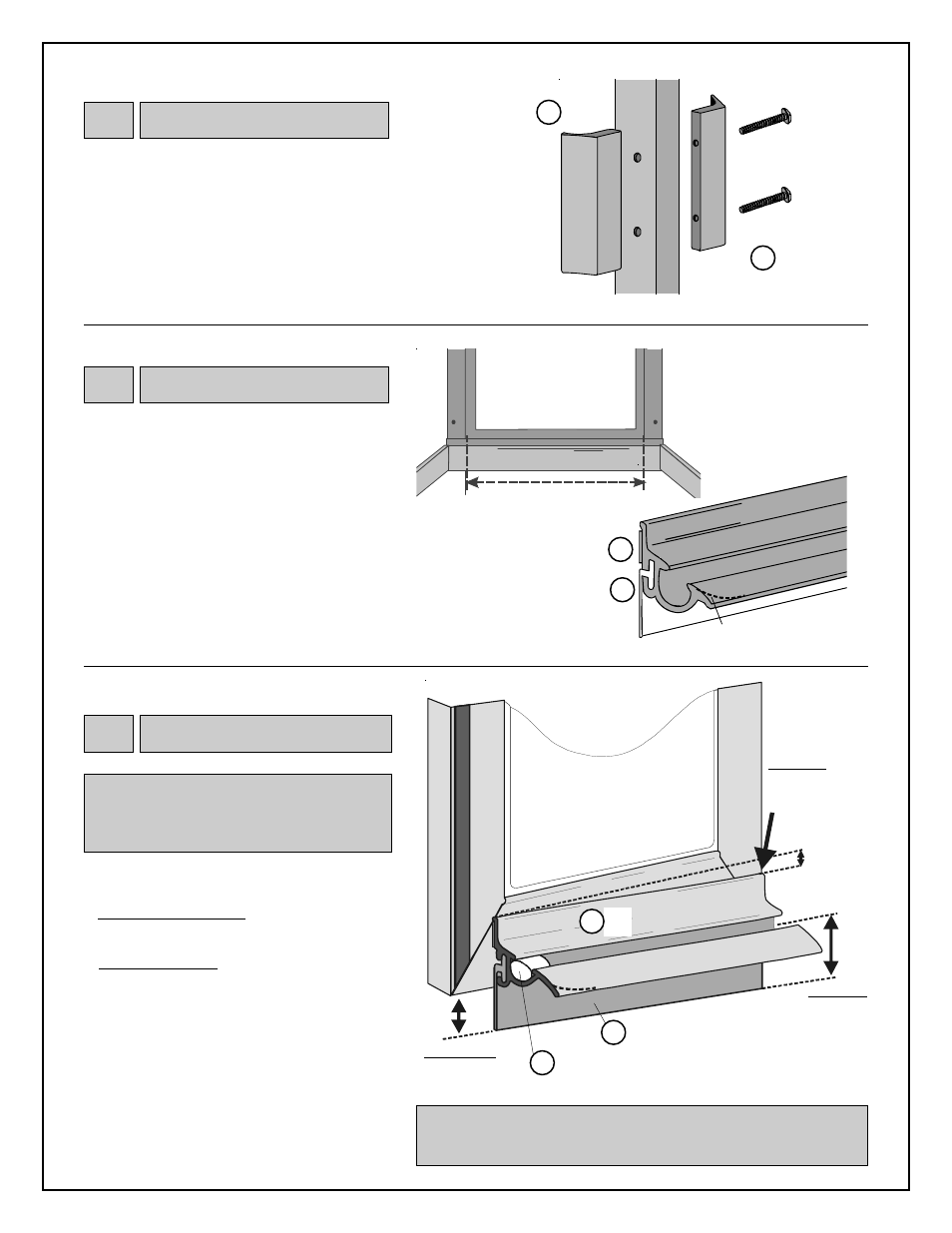 Pull handle kit, Drip rail | Coral Industries 6000 Pivot Door with Adjustable Jambs - 763R User Manual | Page 7 / 8