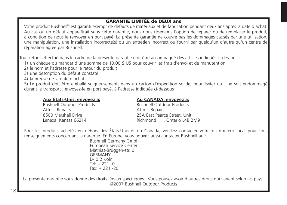 Bushnell 26-0224W User Manual | Page 18 / 48