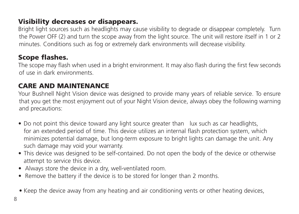 Bushnell 26-0224W User Manual | Page 8 / 48