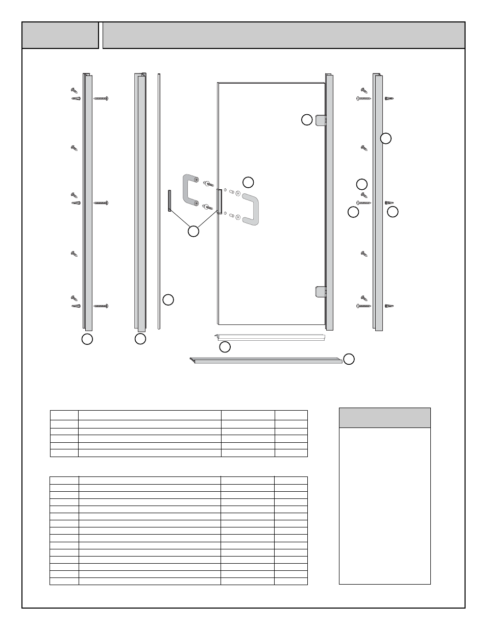 Coral Industries Hyaline Swing Door (1/4 Frameless) - 6M0 User Manual | 6 pages