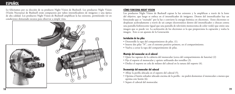 Español | Bushnell 98-0662/09-05 User Manual | Page 11 / 27