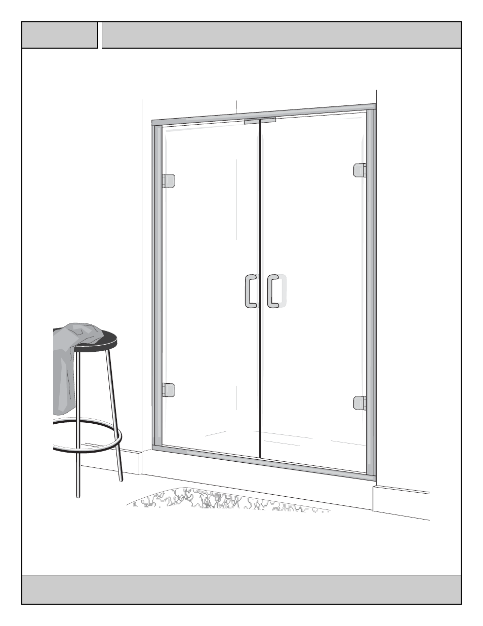 Coral Industries Double Swing Door - Hyaline Series - 6X0  (Detailed Installation Instructions) User Manual | 8 pages