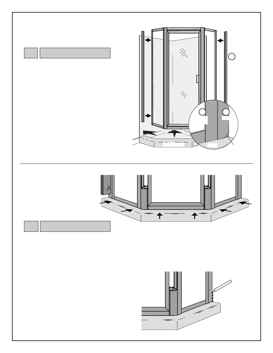 Placement of unit on base | Coral Industries 6000 Neo-Angle Swing Door (EZ Up) - 84K User Manual | Page 5 / 8