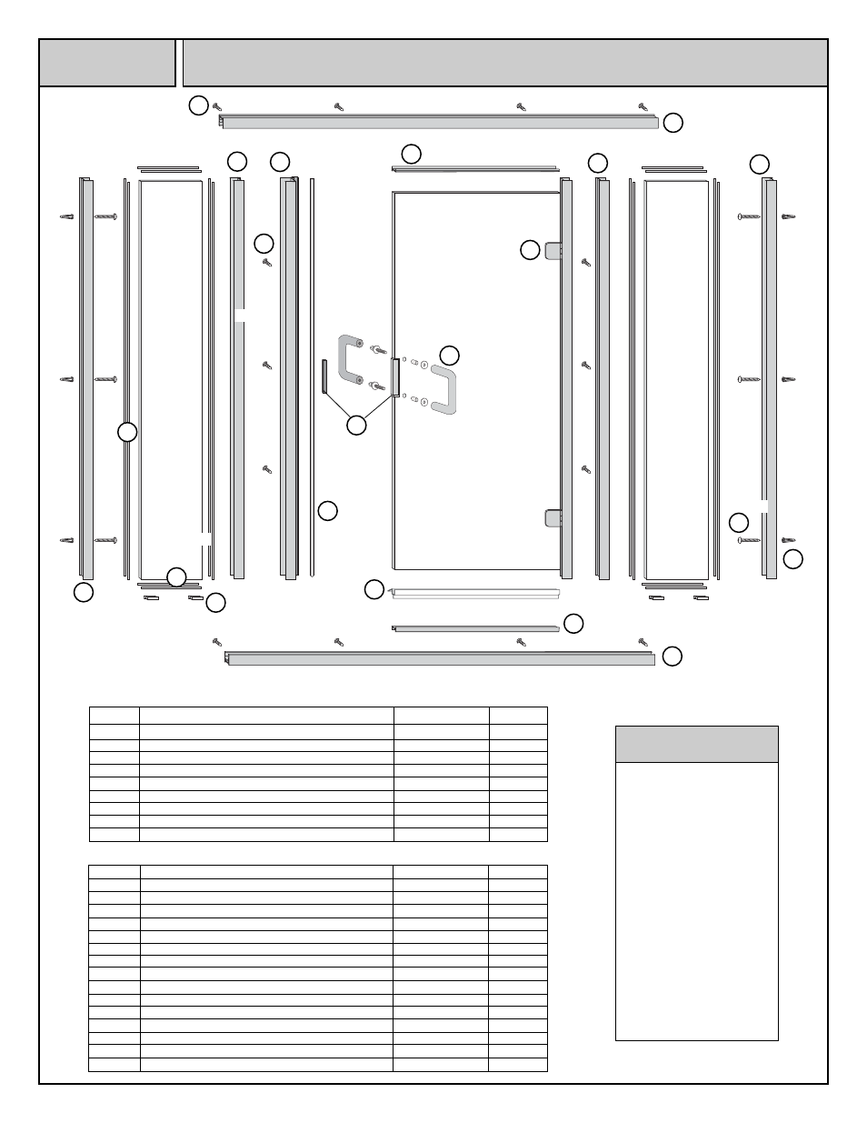 Coral Industries Hyaline Swing Door/DPNL (1/4 Frameless) - 6T0 User Manual | 8 pages