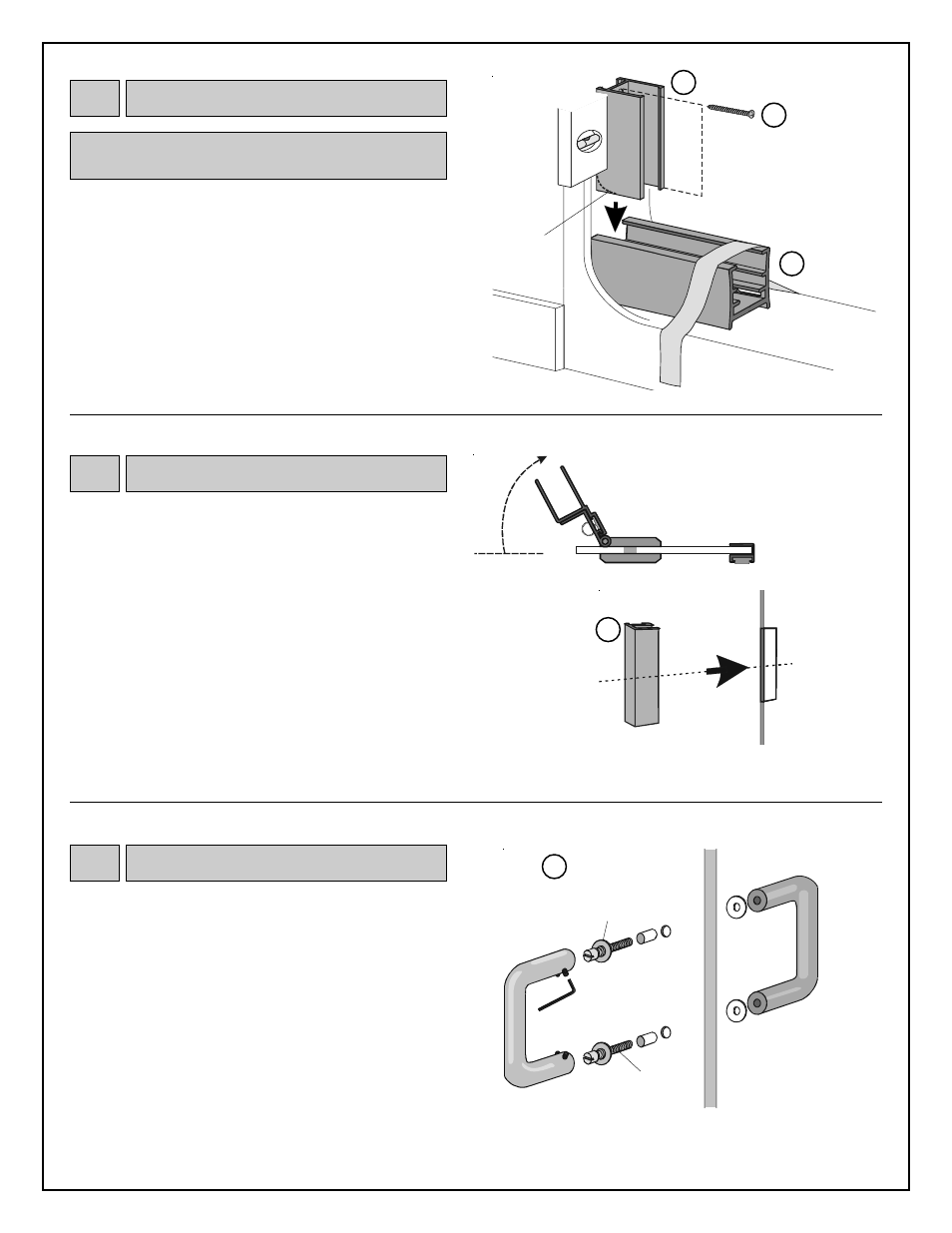 Jambs, Magnetic catch kit, Push / pull handle kit | Coral Industries Hyaline Swing Door/DPNL (1/4 Frameless) - 6T0 User Manual | Page 3 / 8