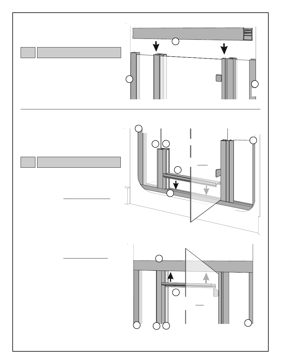 Header, Sill / header inserts | Coral Industries Hyaline Swing Door/DPNL (1/4 Frameless) - 6T0 User Manual | Page 5 / 8