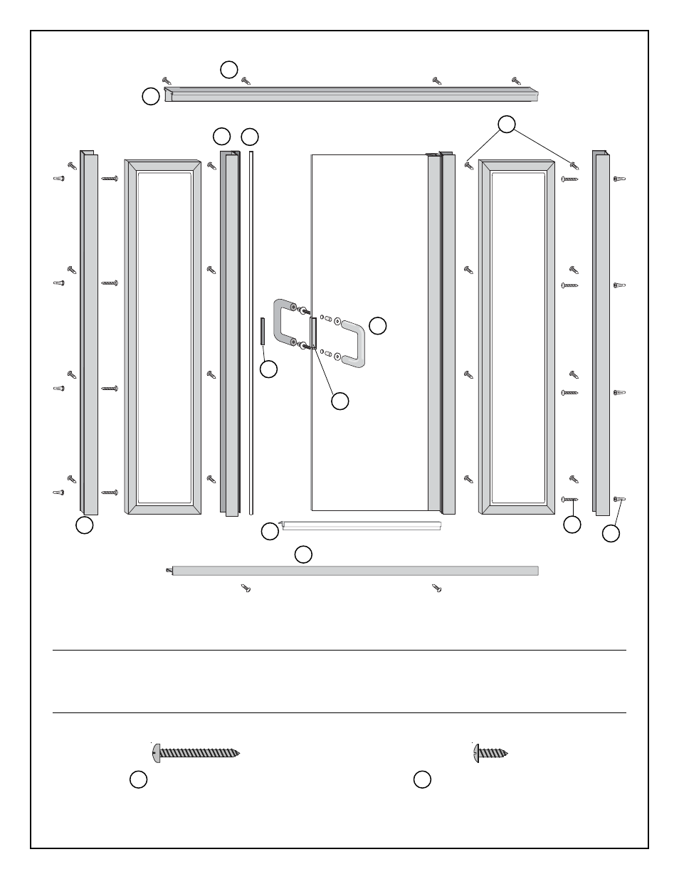 Lf f v, Kc d s b | Coral Industries Regal Swing Door/DPNL (1/4 Frameless) - 5FJ User Manual | Page 3 / 8