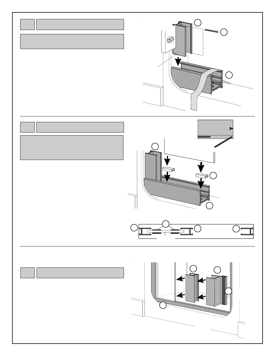 Setting blocks, Side panel, Jamb | Magnetic door stop, Jambs | Coral Industries 7000 Swing Door/ILP - 600 User Manual | Page 3 / 6