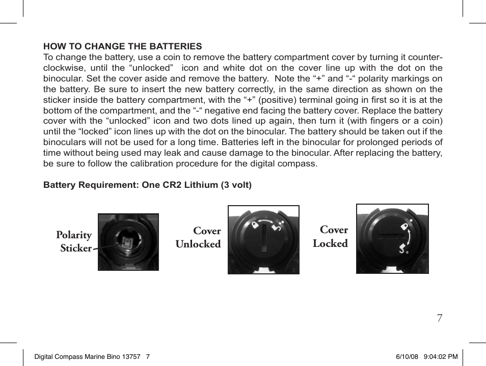 Cover locked | Bushnell 13-7507 User Manual | Page 7 / 64