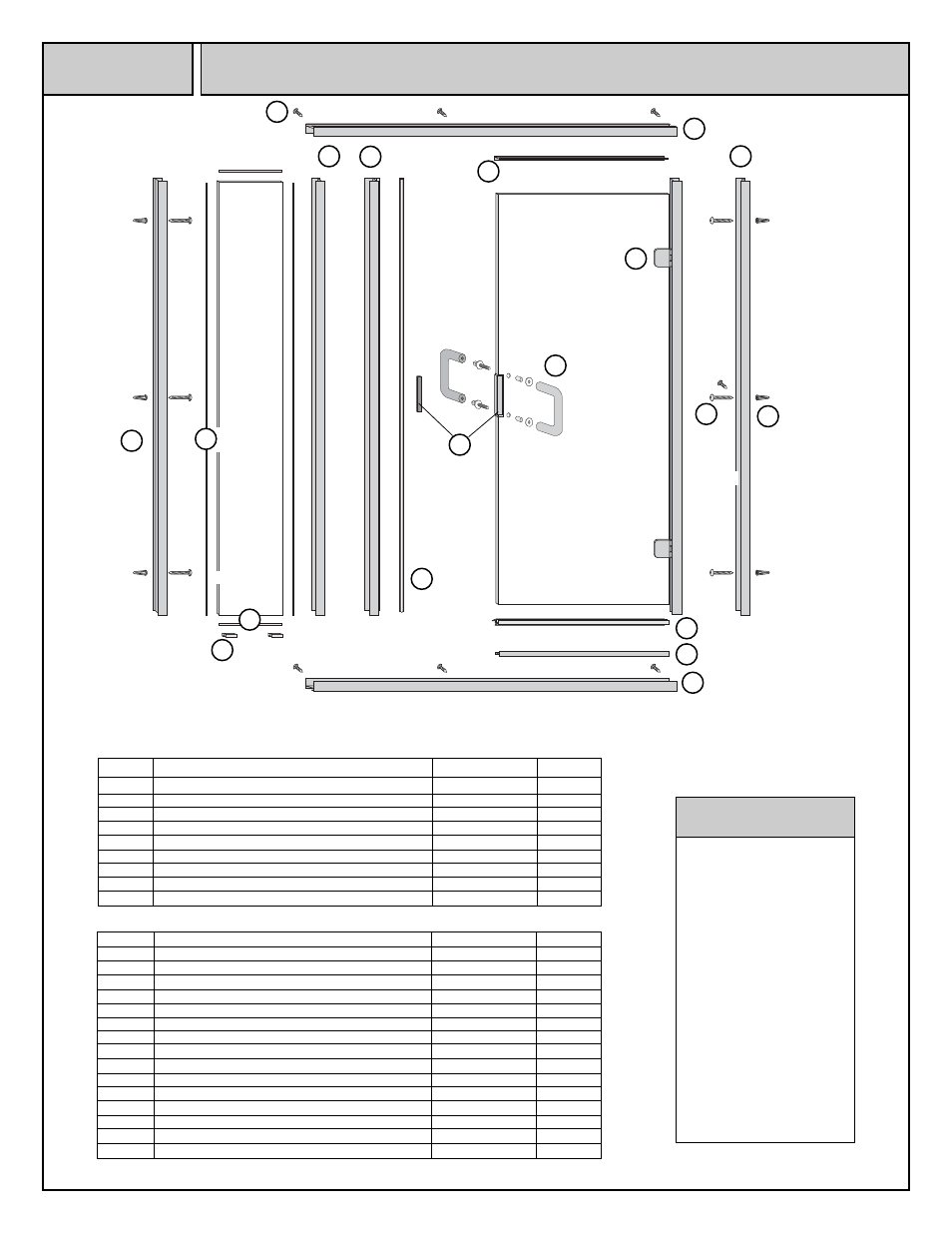 Coral Industries Hyaline Swing Door/ILP (1/4 Frameless) - 6N0 User Manual | 8 pages