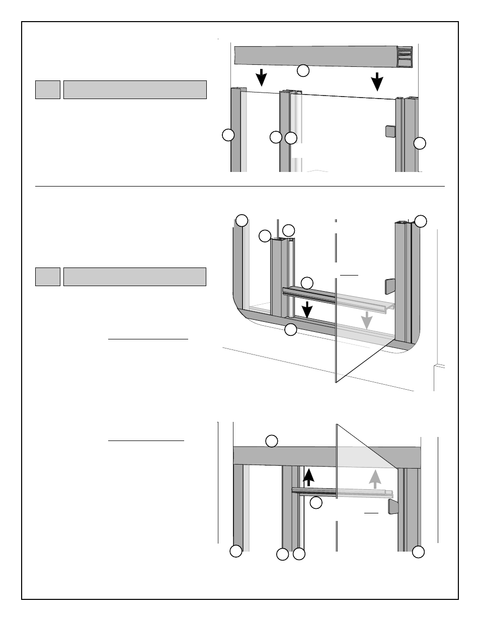 Header, Sill / header inserts | Coral Industries Hyaline Swing Door/ILP (1/4 Frameless) - 6N0 User Manual | Page 5 / 8