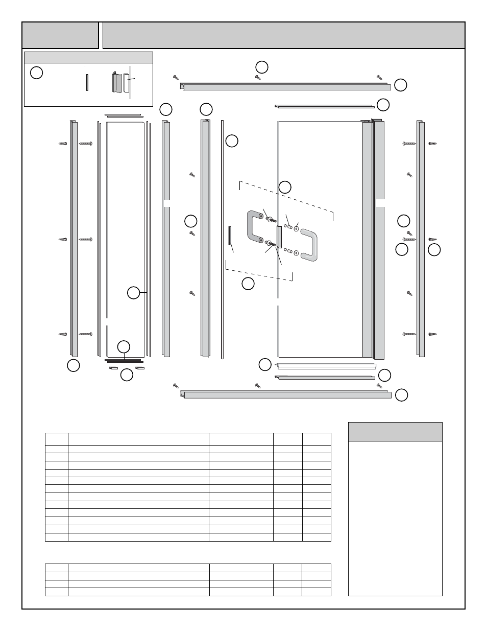 Coral Industries Style Swing Door/ILP (1/4 Frameless) - 670 User Manual | 8 pages