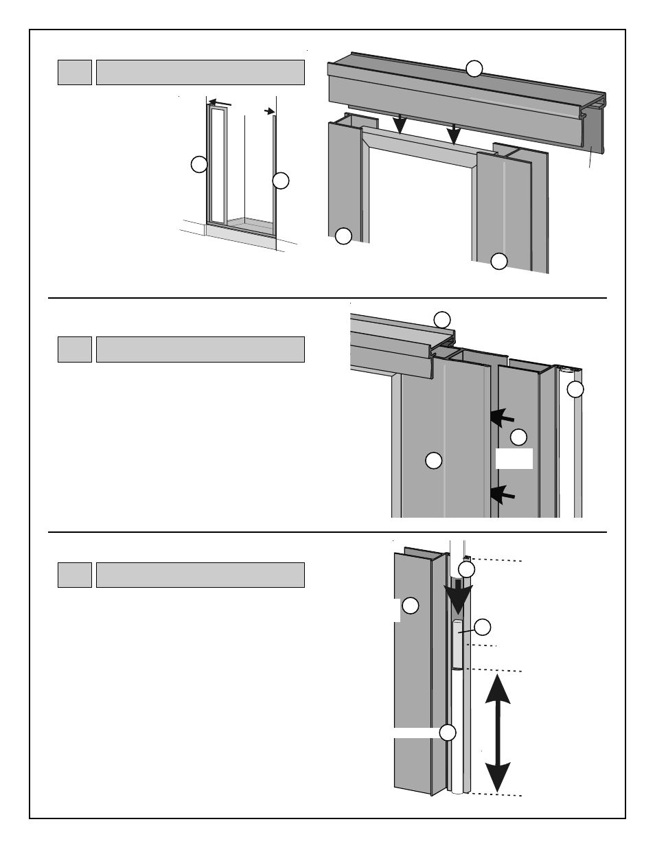 Header, Magnetic catch kit, Magnetic door stop | Coral Industries Regal Swing Door/ILP (1/4 Frameless) - 0FJ User Manual | Page 5 / 8