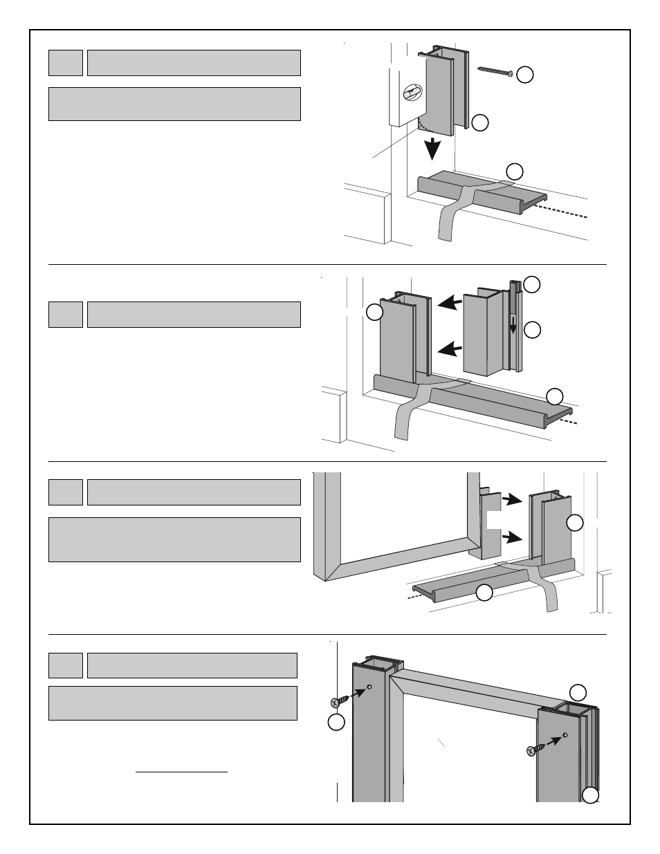 Jambs, Magnetic door stop, Hinge door stop | Door panel, Securing verticals | Coral Industries 7000 Swing Door - 640 User Manual | Page 3 / 4
