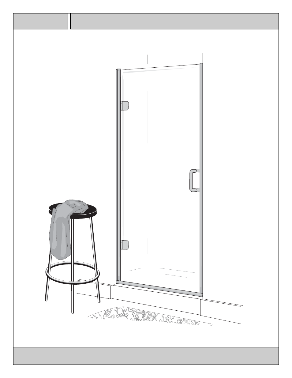 Coral Industries Hyaline Swing Door (Low Profile), (1/4 Frameless) - 4HJ User Manual | 8 pages