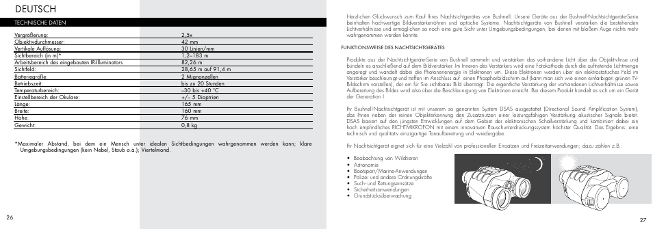 Deutsch | Bushnell 26-0400 User Manual | Page 15 / 27