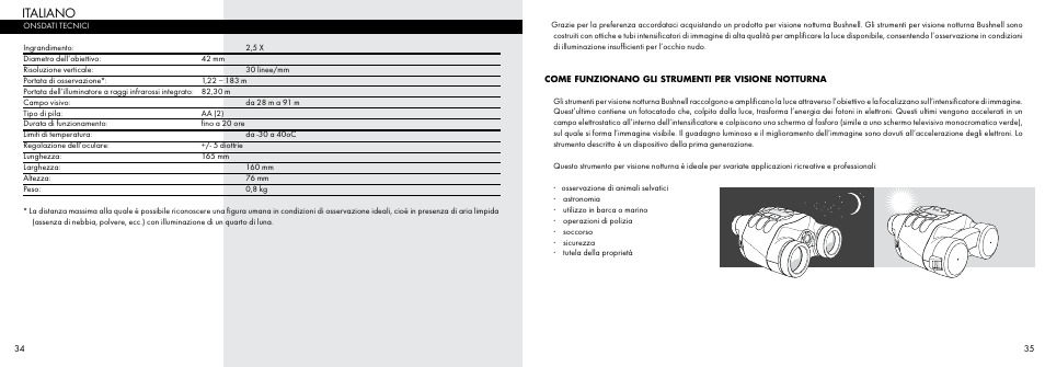 Italiano | Bushnell 26-0400 User Manual | Page 19 / 27