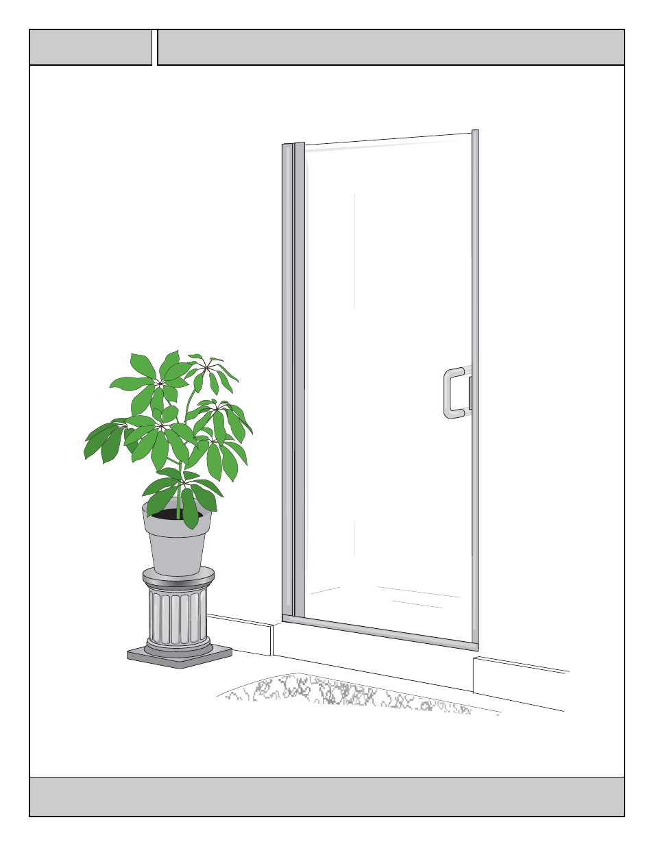 Coral Industries Regal Swing Door (1/4 Frameless) - 4FJ User Manual | 6 pages