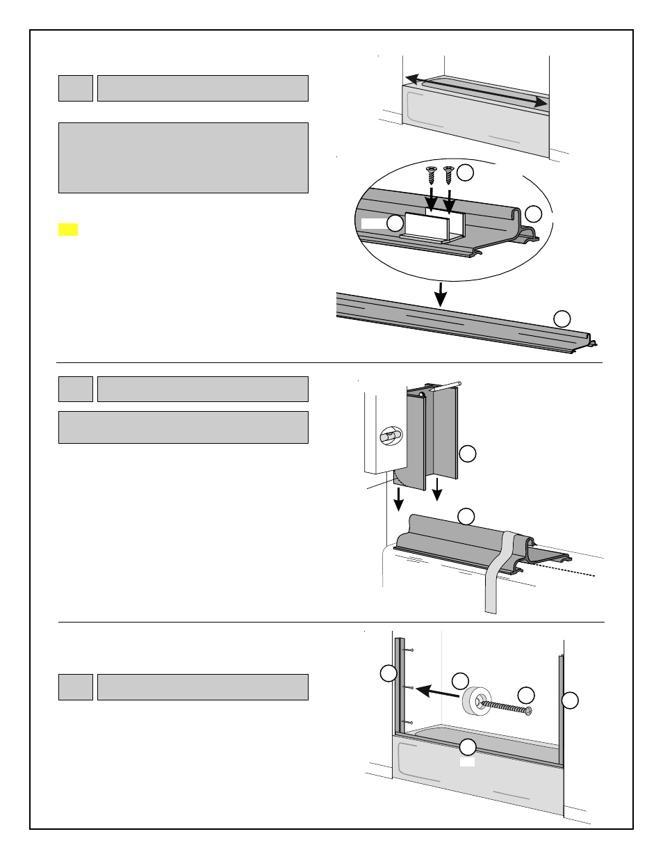 Bumpers, Sill, Guide | Jambs | Coral Industries Provincial Prestige Bypass with Towel Bars and SSL Sill - 2PG6 User Manual | Page 4 / 6