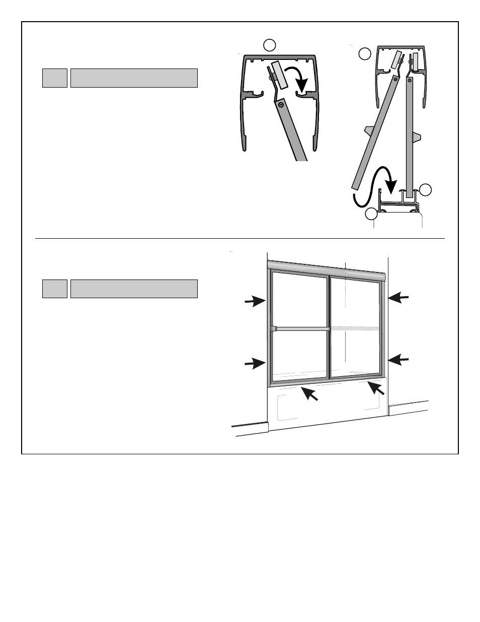 Hanging inside door panel, Caulking | Coral Industries Provincial Classic Bypass with LSL Sill - 2CC1 (Most Common) User Manual | Page 7 / 8