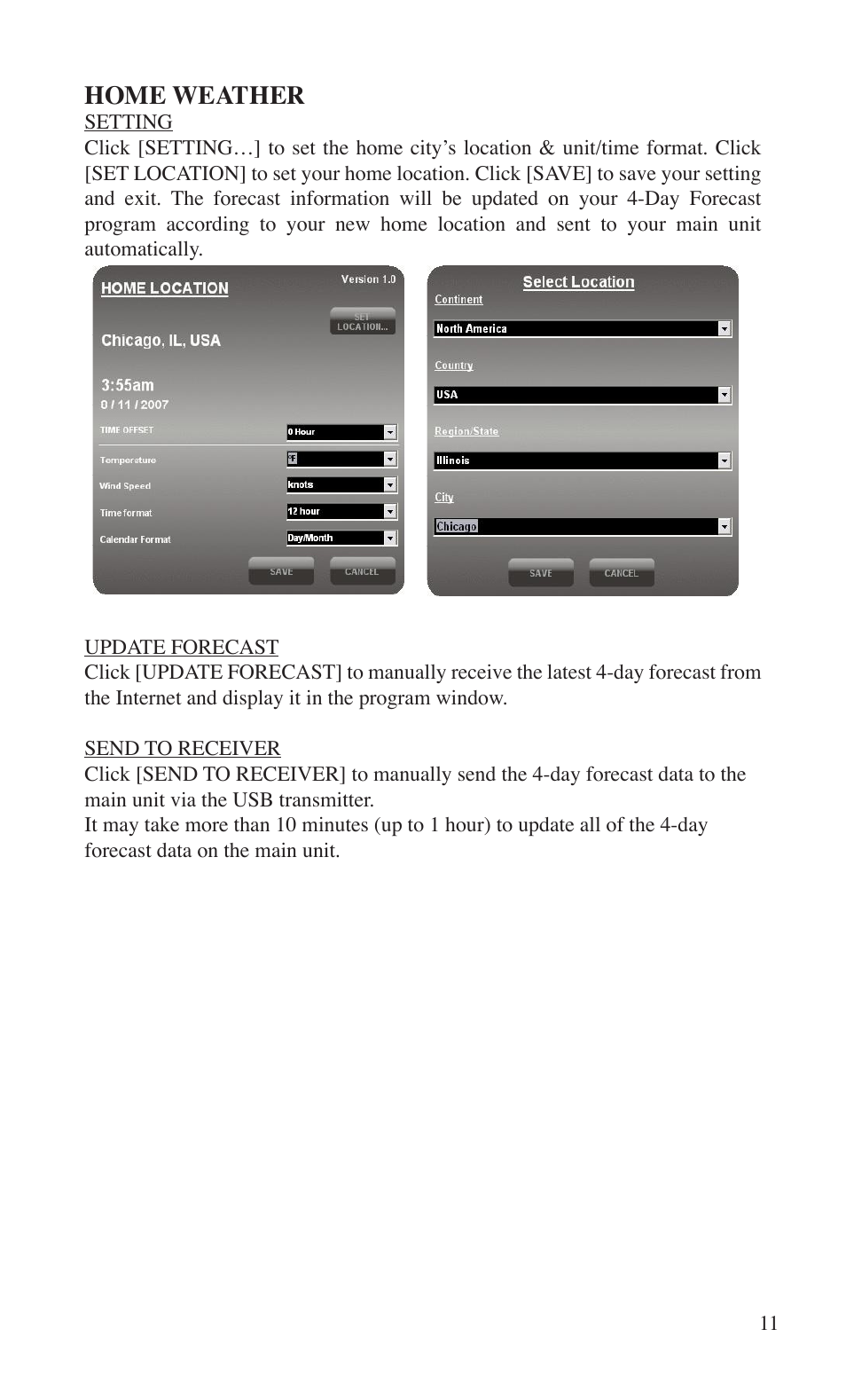 Home weather | Bushnell WEATHERFXI 960040 User Manual | Page 11 / 16