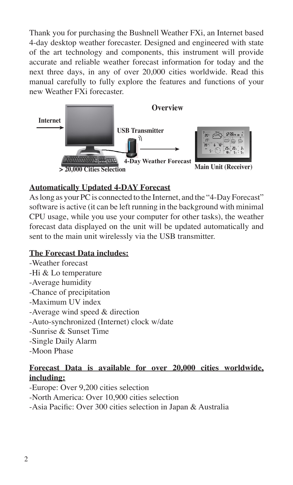 Bushnell WEATHERFXI 960040 User Manual | Page 2 / 16