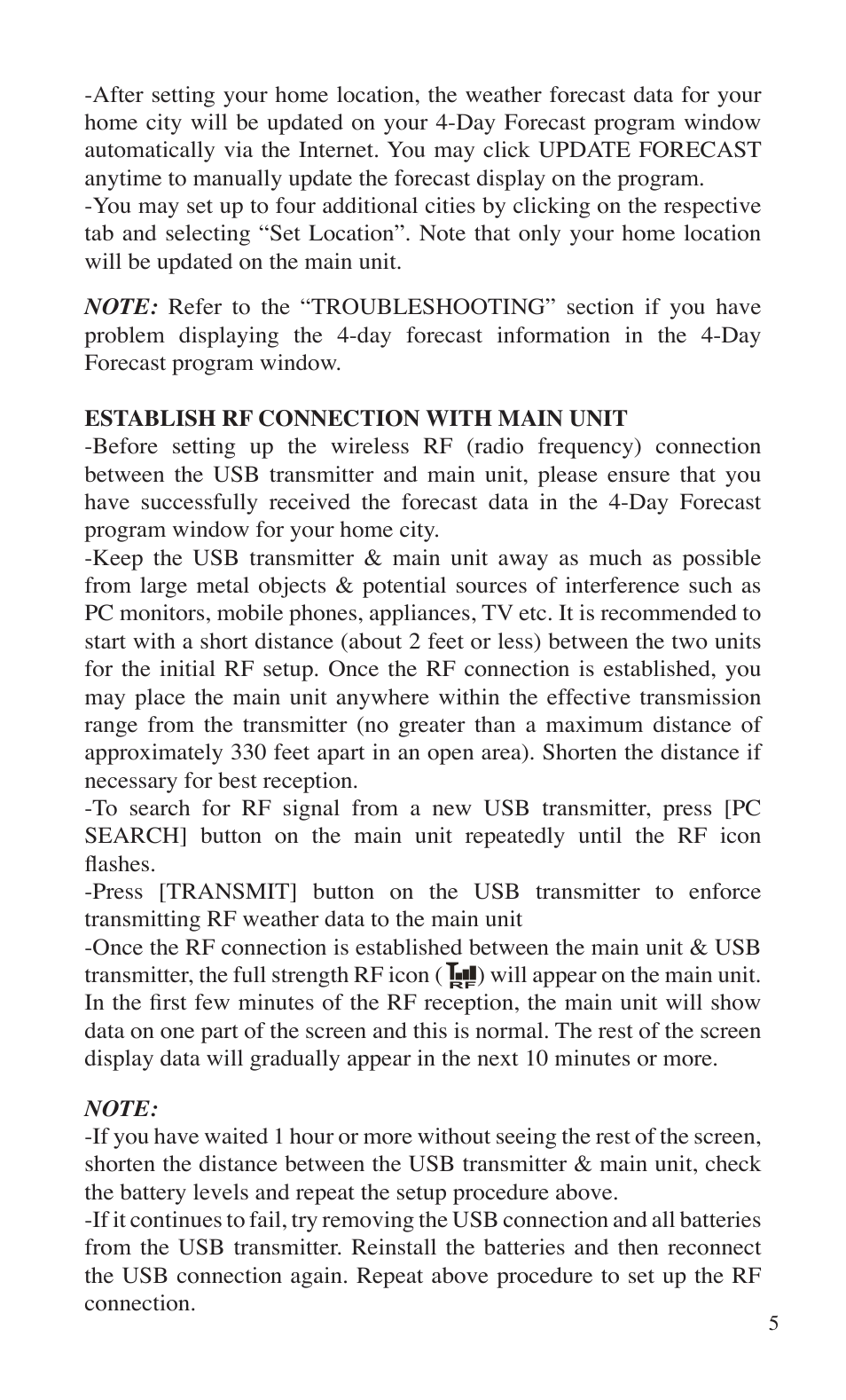 Bushnell WEATHERFXI 960040 User Manual | Page 5 / 16