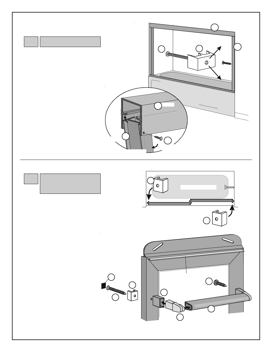 Towel bar, Bracket kit, Header | Jamb | Coral Industries Steam Bypass - 2SR1-P (If Purchased from a Plumbing Wholesaler) User Manual | Page 7 / 8